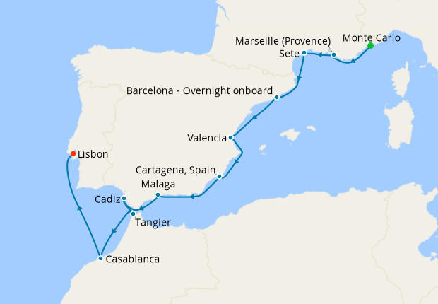 Cruise Itinerary Map