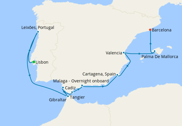 Cruise Itinerary Map