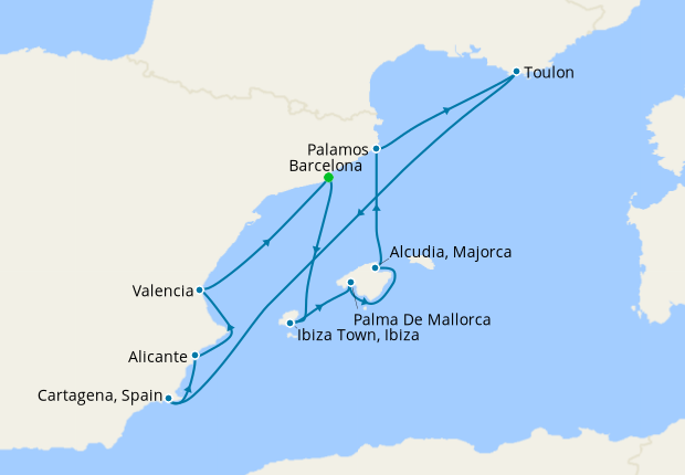 Cruise Itinerary Map
