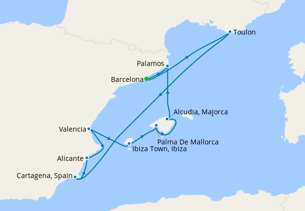 Cruise Itinerary Map