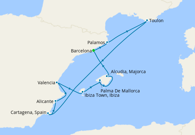 Cruise Itinerary Map