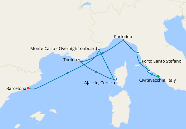 Cruise Itinerary Map
