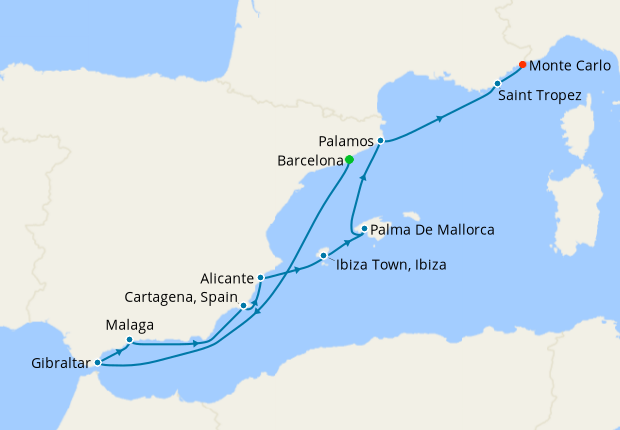 Cruise Itinerary Map