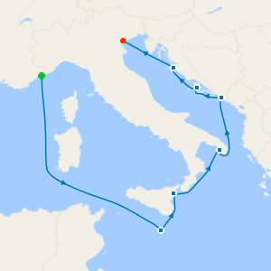 Adriatic Sea & Western Mediterranean from Monaco