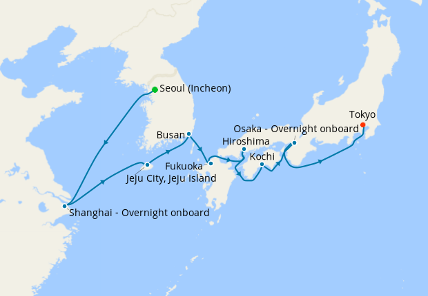 Cruise Itinerary Map