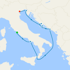 Adriatic Sea & Western Mediterranean from Rome