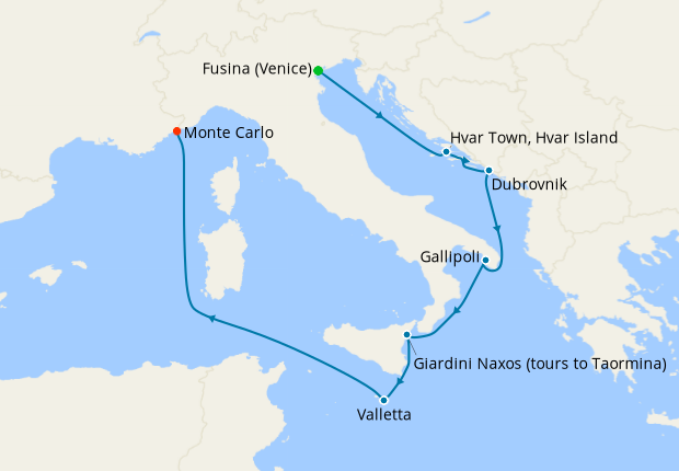 Cruise Itinerary Map