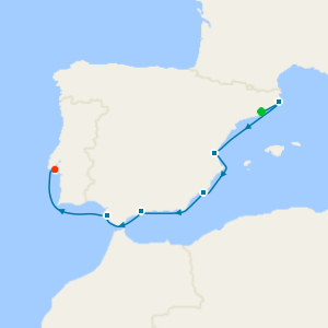 Iberia from Barcelona to Lisbon