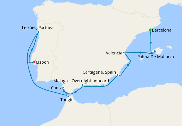 Cruise Itinerary Map