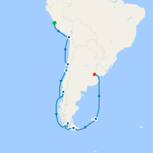 South America from Callao to Buenos Aires