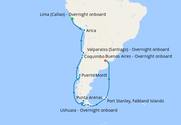 Cruise Itinerary Map