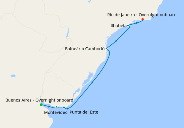 Cruise Itinerary Map