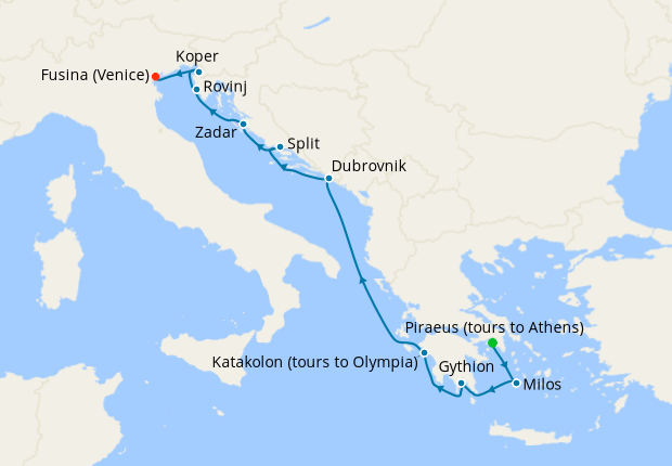 Cruise Itinerary Map