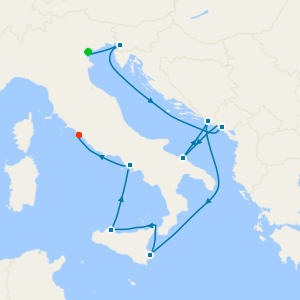 Adriatic Sea & Western Med from Fusina (Venice)