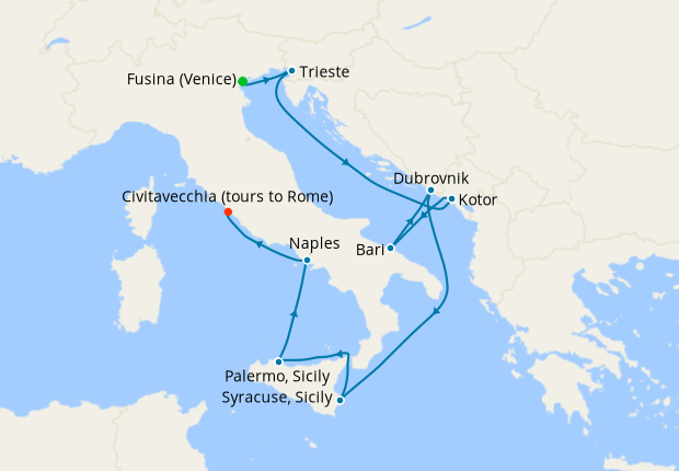 Cruise Itinerary Map