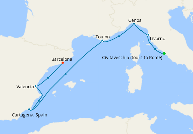 Cruise Itinerary Map