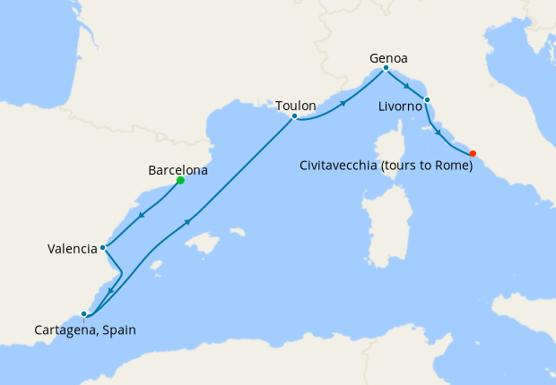 Cruise Itinerary Map