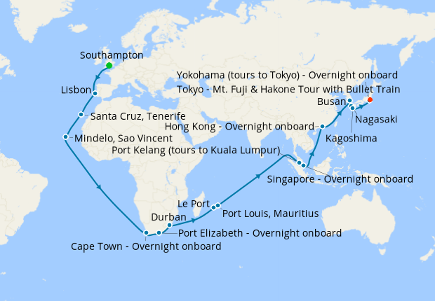 Cruise Itinerary Map