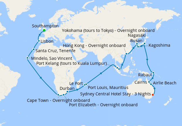 Cruise Itinerary Map