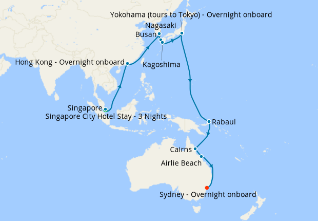 Cruise Itinerary Map