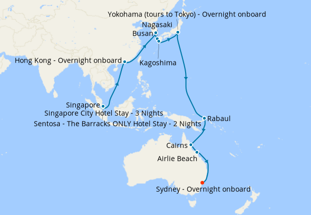 Cruise Itinerary Map