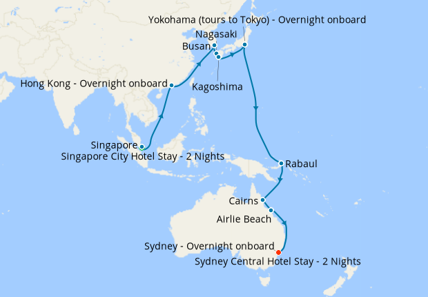 Cruise Itinerary Map