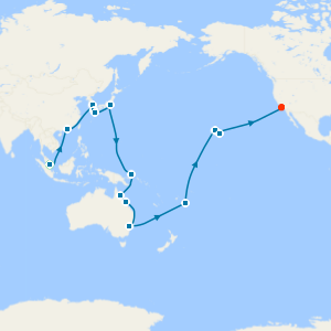 Singapore Stay, Japan, Australia & Hawaii to Los Angeles 