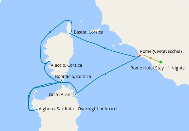 Cruise Itinerary Map