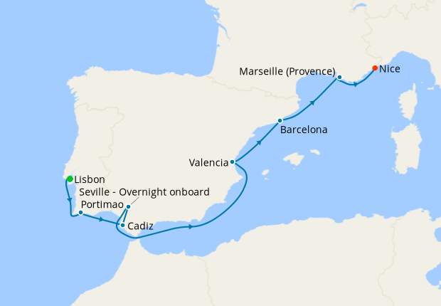 Cruise Itinerary Map