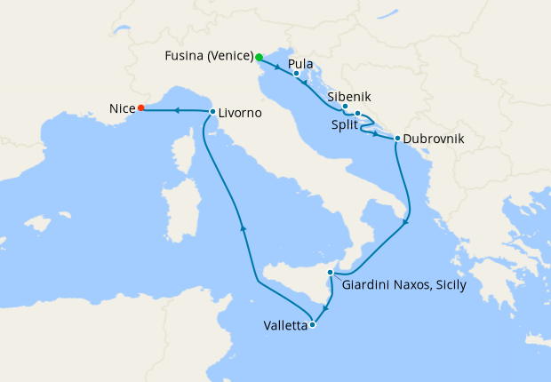 Cruise Itinerary Map