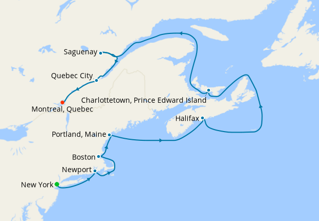 Cruise Itinerary Map