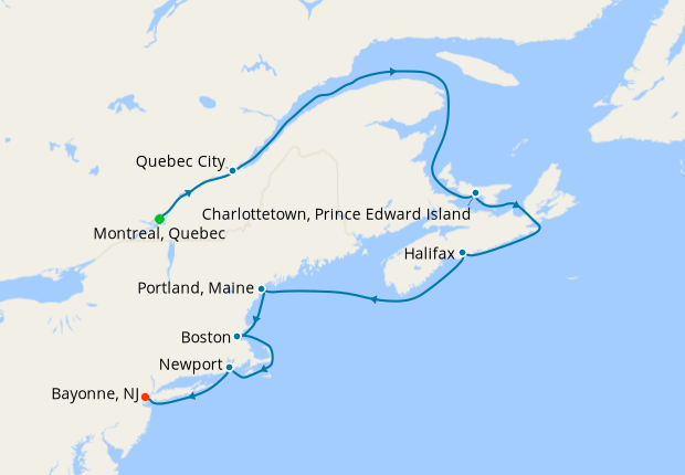 Cruise Itinerary Map