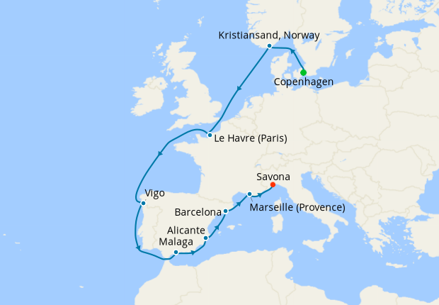 Cruise Itinerary Map