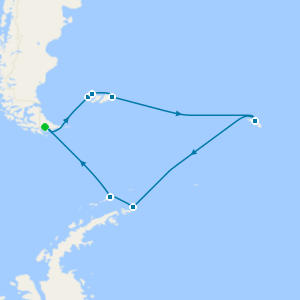 Peninsula & Falklands & South Georgia from Puerto Williams