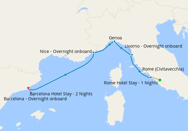 Cruise Itinerary Map