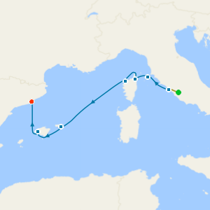 Rome & Barcelona Stays, Mediterranean Island Mosaic.