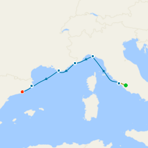 Rome & Barcelona Stays, Yachtsman's Harbours of the Rivieras.