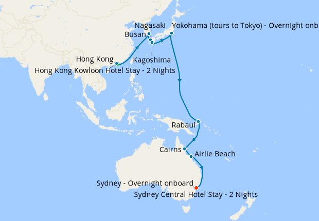 Cruise Itinerary Map