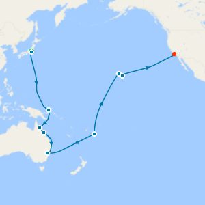 Tokyo Stay, Mt. Fuji, Australia & Hawaii to Los Angeles 