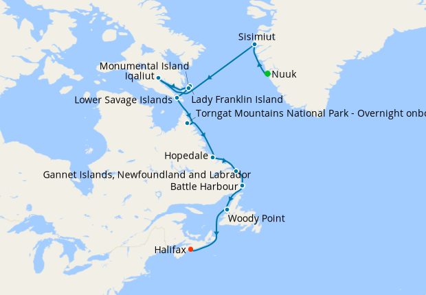 Cruise Itinerary Map