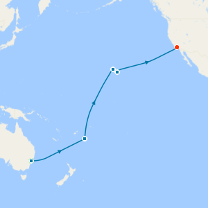 Sydney, South Pacific & Hawaii to Los Angeles with Stays