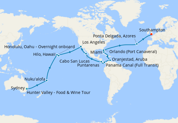 Cruise Itinerary Map