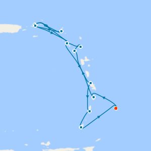 Exotic Caribbean Isles - Bridgetown Roundtrip - Fly Cruise.