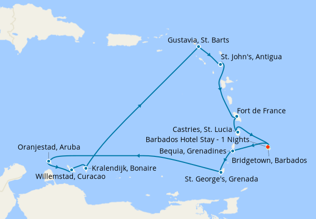 Cruise Itinerary Map