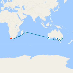 Sydney, Bali, Singapore & Sri Lanka to Cape Town with Stays