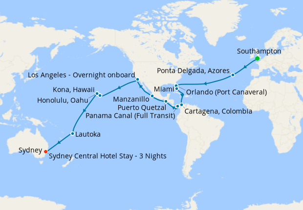 Cruise Itinerary Map