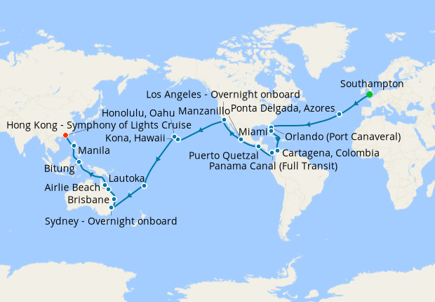 Cruise Itinerary Map