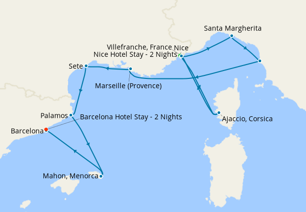 Cruise Itinerary Map