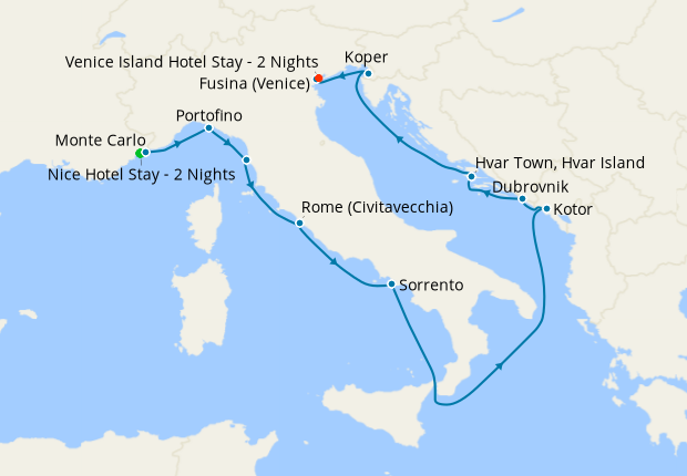 Cruise Itinerary Map