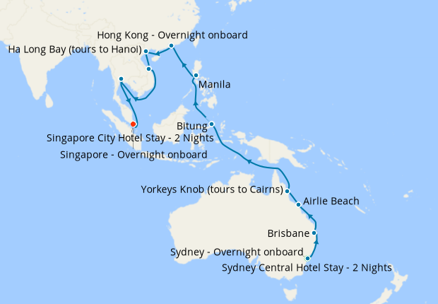 Cruise Itinerary Map